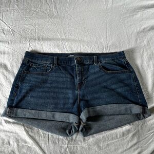 Old Navy Women's Dark Blue Jean Shorts size 16